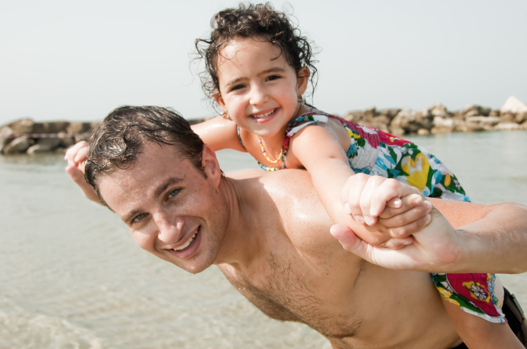 portrait of father and daughter